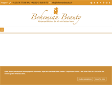 Tablet Screenshot of bohemianbeauty.ch